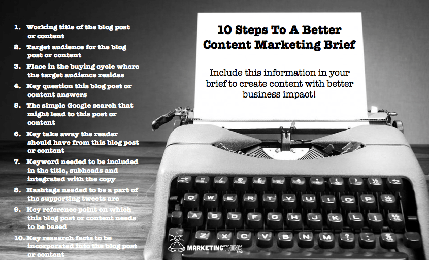 Content Marketing Brief | MarketingThink.com | @GerryMoran