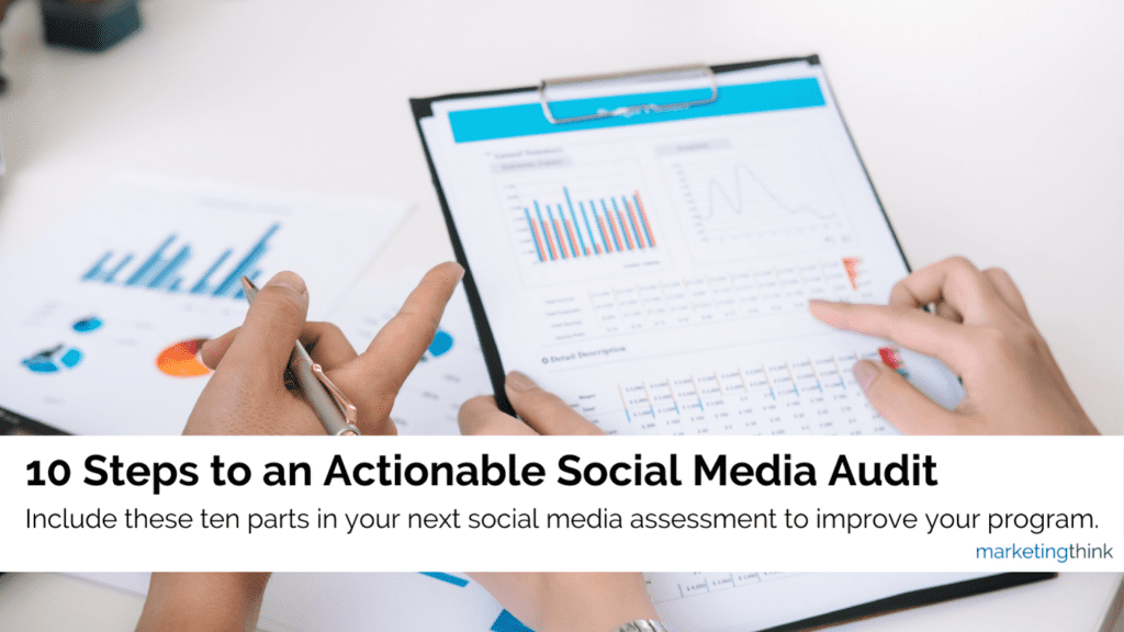 social media audit marketingthink consulting